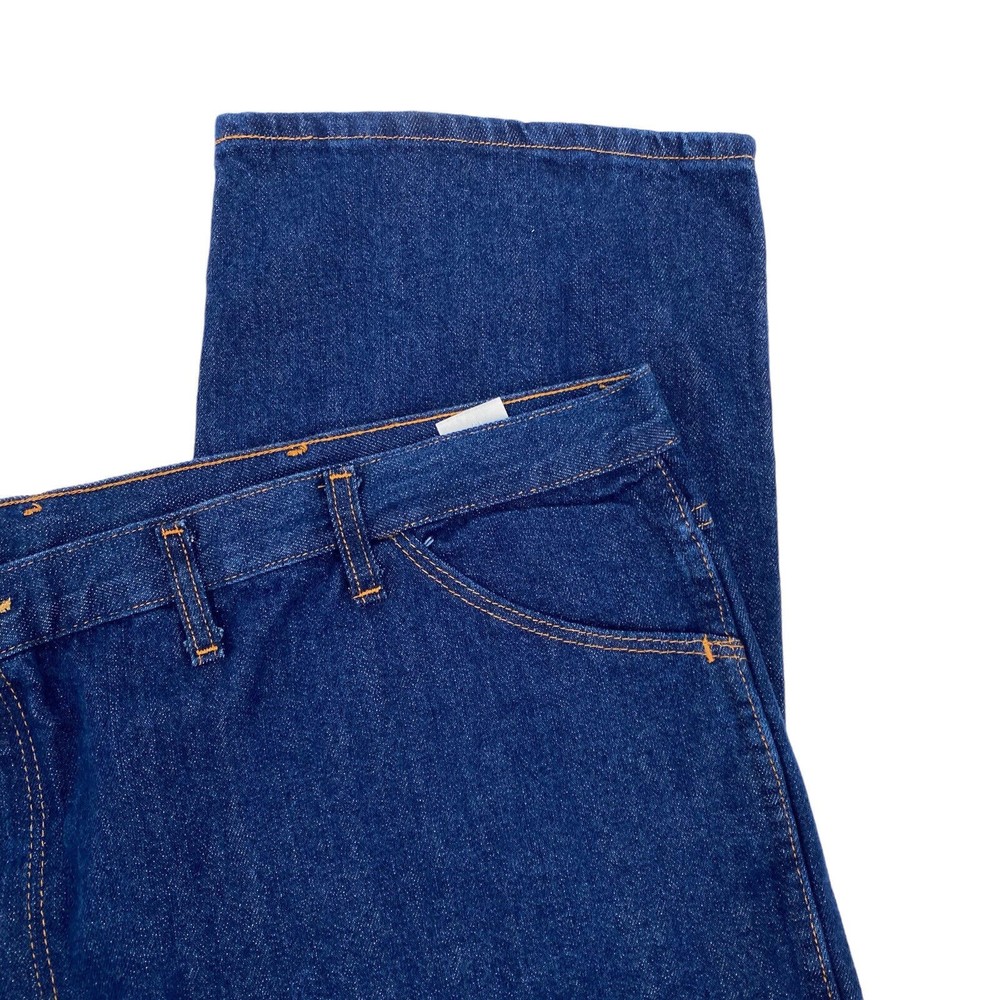 Red Kap Mens Jeans Straight Leg Dark Wash Cotton Workwear Five Pocket Size 50x32 - Picture 2 of 7
